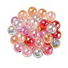 UV Plating Transparent Rainbow Iridescent Acrylic Beads X-TACR-D010-07-2