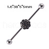 304 Stainless Steel Long Barbell Cartilage Earrings FS-WGA4435-15-2