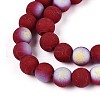 Frosted Opaque Glass Beads Strands GLAA-T032-P8mm-MBB23-3