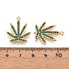 Brass Micro Pave Cubic Zirconia Pendants KK-N262-109C-G-3