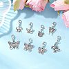 Butterfly Tibetan Style Alloy Pendant Decorations HJEW-JM03140-1