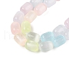 Macaron Color Natural Selenite Beads Strands G-F750-D01-4