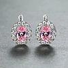 Brass Cubic Zirconia Hoop Earrings WGD6818-03-1