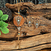 Bohemian Style Alloy & Wood & Leather Dangle Earrings & Necklaces Sets FS-WG3D99C-07-1