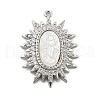 Brass Micro Pave Cubic Zirconia Pendants KK-L228-23P-1