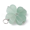 Natural & Synthetic Mixed Gemstone Shamrock Pendants PALLOY-JF02229-02-4
