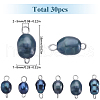 Natural Cultured Freshwater Pearl Potato Connector Charms PALLOY-SC00019-2