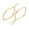 3Pairs Hollow Horse Eye with Heart & Star & Butterfly Brass Dangle Earrings EJEW-JE06372-5