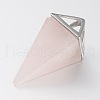 Natural Rose Quartz Point Pendulum Pendants X-G-E301-06P-2