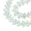 Transparency Electroplate Glass Beads Strands GLAA-T023-39A-08-3