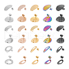 Unicraftale 30Pcs 15 Styles 304 Stainless Steel Stud Earring Findings STAS-UN0048-90-1
