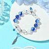 10mm Round Crackle Baking Painted Glass & Transparent  Glass Beaded Stretch Bracelets BJEW-JB10745-2
