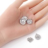 5Pcs 5 Styles Alloy Crystal Rhinestone Flat Round Pendants FIND-YW0003-58-3