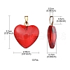 Transparent Spray Painted Glass Pendants GLAA-YW0001-98-3