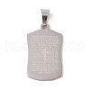 304 Stainless Steel Pendants STAS-M068-08P-1