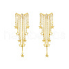 Alloy Rhinestone Star Tassel Chandelier Earrings FS-WGCE93B-01-5