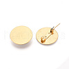 PVD Vacuum Plating 304 Stainless Steel Brooch Cabochon Settings STAS-E547-08K-G-2