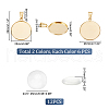 Unicraftale DIY Blank Dome Flat Round Pendant Making Kit DIY-UN0004-48-3