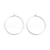 Brass Hoop Earring Findings X-KK-R112-038D-1