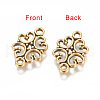 Tibetan Style Alloy Flower Links connectors TIBE-990-AG-RS-2
