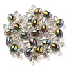 UV Plating Rainbow Iridescent Acrylic Beads PACR-E001-05G-3