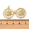 Brass Micro Pave Clear Cubic Zirconia Pendants KK-P308-83G-3