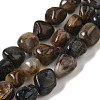 Natural Golden Silk Jade Beads Strands G-B078-D24-01-1