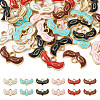 36Pcs 6 Colors Alloy Enamel Pendants ENAM-TA0001-41-1