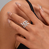 925 Sterling Silver Micro Pave Cubic Zirconia Open Rings for Women IW9494-2-4
