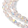 Transparent Electroplate Glass Beads Strands GLAA-K064-04A-AB02-3