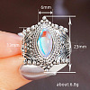 Alloy & Rhinestone Finger Rings for Women FS-WGA0E63-01-3