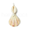 3Pcs 3 Styles Natural Scallop Shell Big Pendants PALLOY-JF03375-3