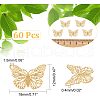 HOBBIESAY 60Pcs Rack Plating 201 Stainless Steel Filigree Connerctor Charms STAS-HY0001-07-2