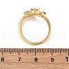 Brass Micro Pave Cubic Zirconia Finger Rings for Women RJEW-U057-13G-01-5