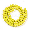 Baking Painted Opaque Glass Beads Strands GLAA-T032-P6mm-16-2