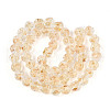 Handmade Gold Foil Glass Beads Strands FOIL-N029-04A-2