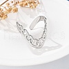 304 Stainless Steel Curb Chain Open Cuff Rings RJEW-Q011-02P-5