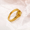 Mother's Day Rings 304 Stainless Steel Pave Cubic Zirconia Finger Rings for Women FS-WGAA4E7-13-1