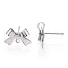 Brass Stud Earring Findings X-KK-S360-174P-3