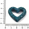 Heart Shape Polymer Clay Rhinestone Beads CLAY-NH0001-09A-09-3