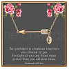 Brass Micro Pave Clear Cubic Zirconia Arrow with Letter Pendant Necklaces FS-WG43978-26-1