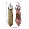 15Pcs 15 Style Natural & Synthetic Gemstone Pendants G-LS0001-75-3