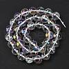 Electroplated Natural Quartz Crystal Beads Strands G-K285-09-10mm-02-3