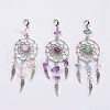 Natural Chip Gemstone Pendant Decorations X1-HJEW-JM00274-1