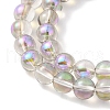 Transparent Electroplate Glass Beads Strands GLAA-T032-T4mm-C09-3