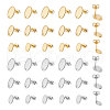 Unicraftale 36Pcs 6 Styles 201 Stainless Steel Stud Earring Findings with Hole EJEW-UN0002-41-1