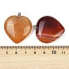 Natural Red Agate Pendants G-S364-006G-3