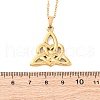 Trinity Knot 304 Stainless Steel Pendant Necklaces NJEW-H059-02G-5