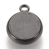 304 Stainless Steel Pendant Cabochon Settings STAS-K202-03C-B-2