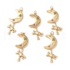 Brass Micro Pave Cubic Zirconia Pendants KK-E068-VF317-4